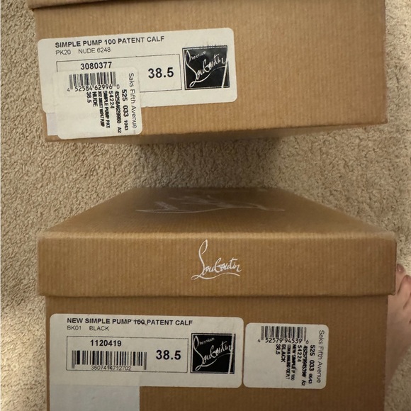 Authentic Christian Louboutin Simple Pump 100 Patent Calf with Box and Dust Bag